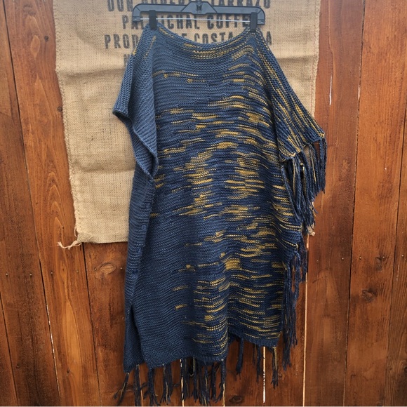 LuLaRoe Knit Mimi Shawl Blue & Green - Open Size - Picture 2 of 7